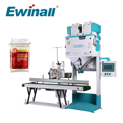 De Verpakkingsmachine 5kg 10kg 15kg 25kg van de Ewinall DCS-50fb-c Automatische Handrijst