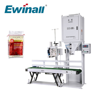 Gemakkelijke de Verpakkingsmachine DCS-50E1 Ewinall van de Gebruiks25kg 50kg Rijst