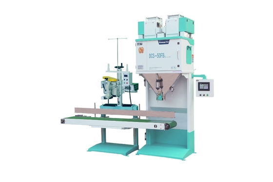 Kwantitatieve rijstverpakkingsmachine 5 - 50 kg voor suikervoerrijst. Elektronische kwantitatieve verpakkingsschaal