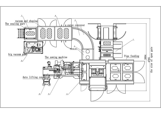 Vacuüm Korrelige volledig Automatische van de de Machine Geweven Zak van de Bloemverpakking PLC 133L/Min