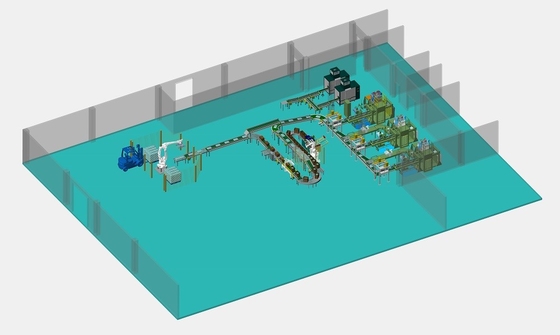 Het servosysteem van de Robotpalletzing van Converying van Motie Multifunctionele Geautomatiseerde Verpakkende Lijnen